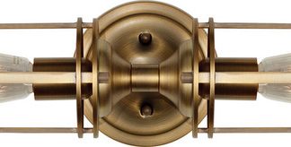2-Light Dark Antique Brass Wall Bracket