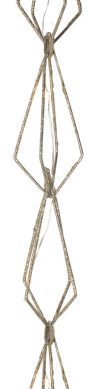 5.75" LED Lighted B/O Gold Wire Diamond Christmas Garland, Warm White Lights