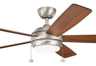 60" Starkk LED Fan, Brushed Nickel