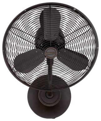 16" Bronze Hard-Wired Wall Mount Fan - Craftmade Bellows I BW116AG3-HW