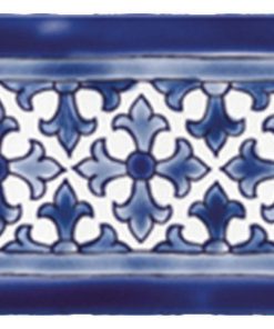 3.94"x7.87" Maya Handpainted Border Blue