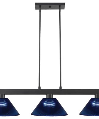 Z-Lite 152MB-ARDB Three Light Billiard Light Cobalt Matte Black