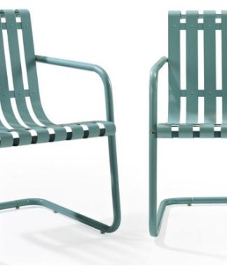 Gracie Stainless Steel Chair - Blue 2Pc/1Carton