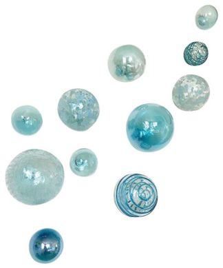 Wall Spheres - Sky & Aqua ~Set of 11