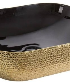 Whitehaus WH71302-F22 Ceramic Sink w/ Embossed Exterior And Smooth Interior