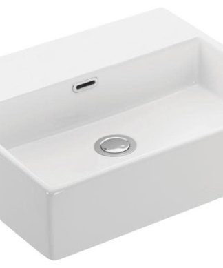 WS Bath Collections Quattro 50.00 Quattro 19-1/2" Ceramic Vessel - White