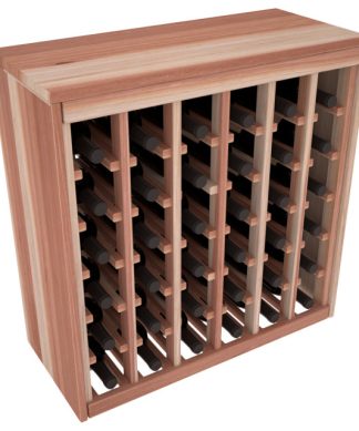 36-Bottle Deluxe Wine Rack, Redwood, Unstained
